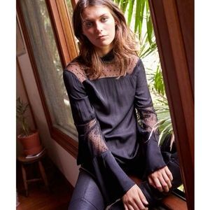 Somedays Lovin starry eyed mesh bell sleeve top s